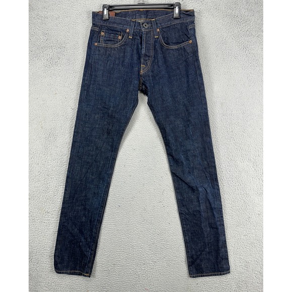 J Brand Mens‎ Tyler Perfect Slim Selvedge Jeans 31 Blue Dark Washed Pocket Denim